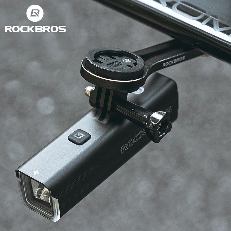ROCKBROS Bike Light 1500LM/1000LM, Aluminum Alloy, Type-C Charging, Smart LED Headlight, Waterproof, for Night Cycling, Easy Mount, Durable, Ideal for Cyclists & Mechanics