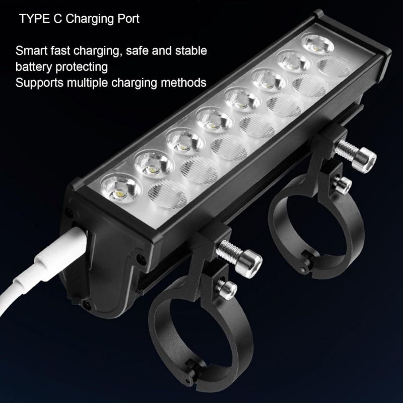 Bicycle Light Front USB Rechargeable Bike Light 15LED Bicycle Light Long strip headlights