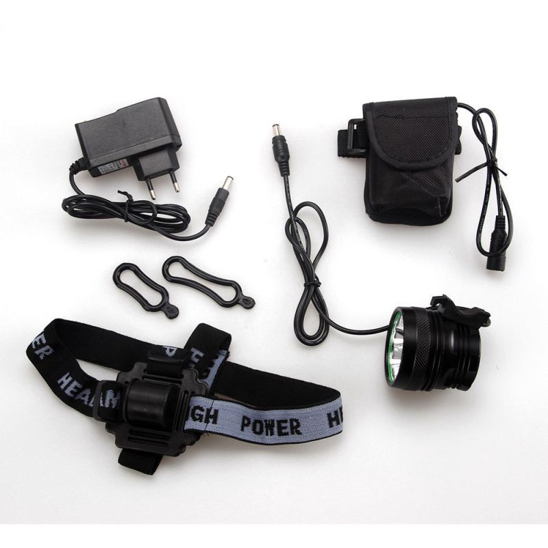 9xT6 Bicycle Front Light Ultra Bright MTB Bike Handlebar Flashlight With 9000mAh 8.4v Battery Pack Night Cycling LED Lamp