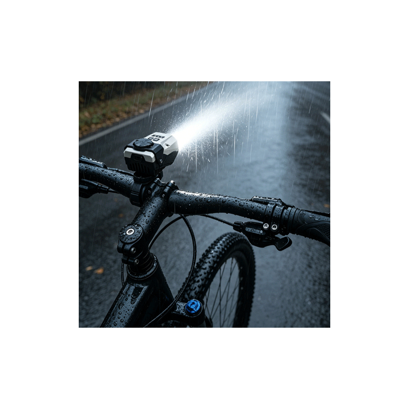 Portable and easy-to-assemble mountain bike light with lower mount for cycling