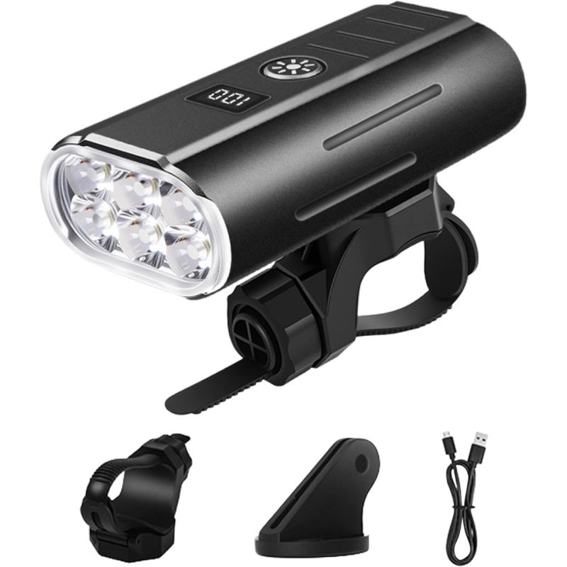 LED Bike Light USB Rechargeable Cycling Safety Front Lamp 2800LM High Brightness Bicycle light for Night Riding