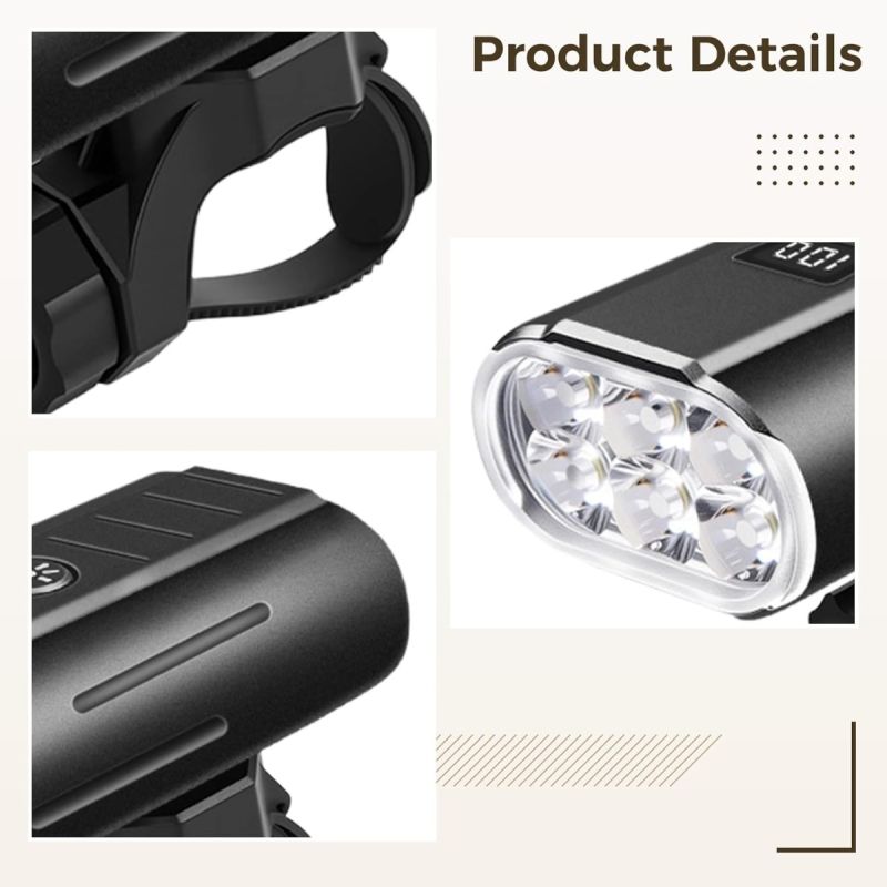 LED Bike Light USB Rechargeable Cycling Safety Front Lamp 2800LM High Brightness Bicycle light for Night Riding