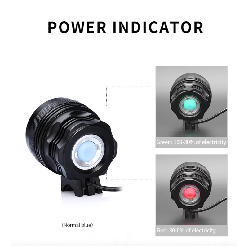 9xT6 Bicycle Front Light Ultra Bright MTB Bike Handlebar Flashlight With 9000mAh 8.4v Battery Pack Night Cycling LED Lamp