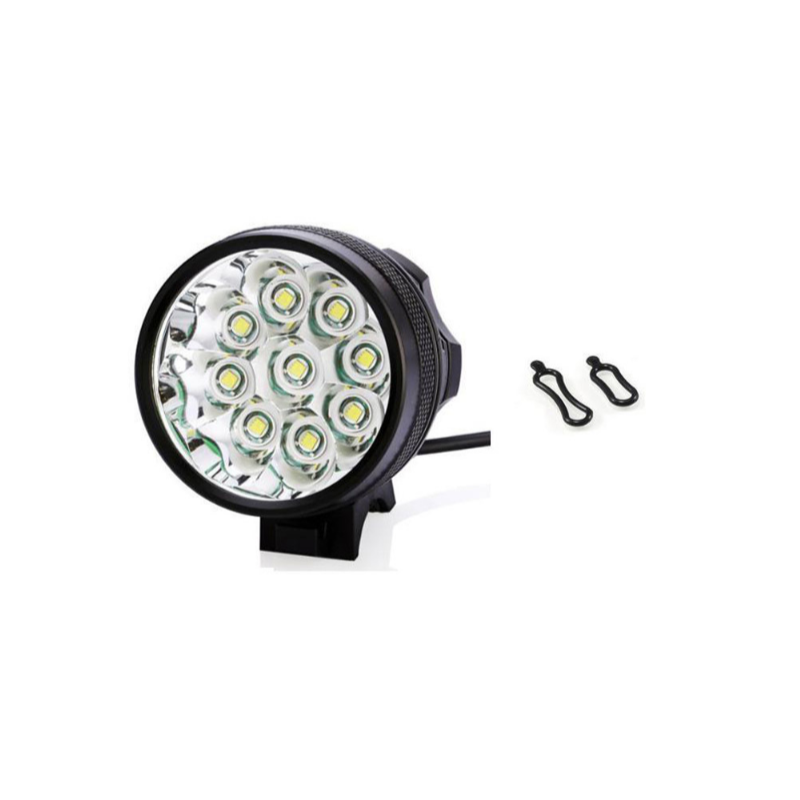 9xT6 Bicycle Front Light Ultra Bright MTB Bike Handlebar Flashlight With 9000mAh 8.4v Battery Pack Night Cycling LED Lamp