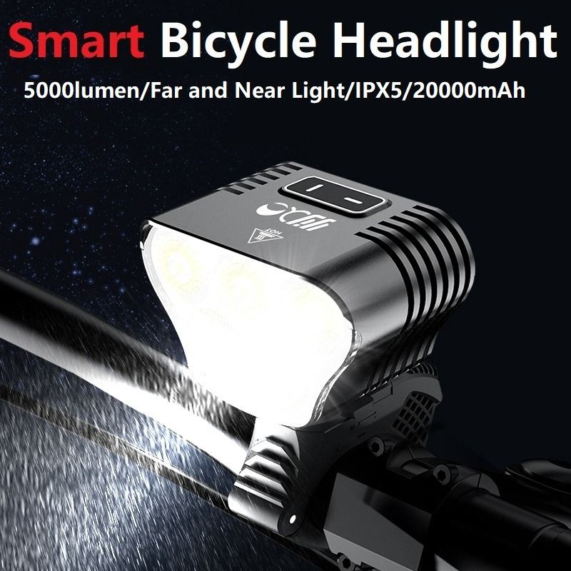 Mountain Bike Light, Bicycle Light Front 5000Lumen Bike Light 20000mAh Waterproof USB Charging MTB Road Cycling Lamp 