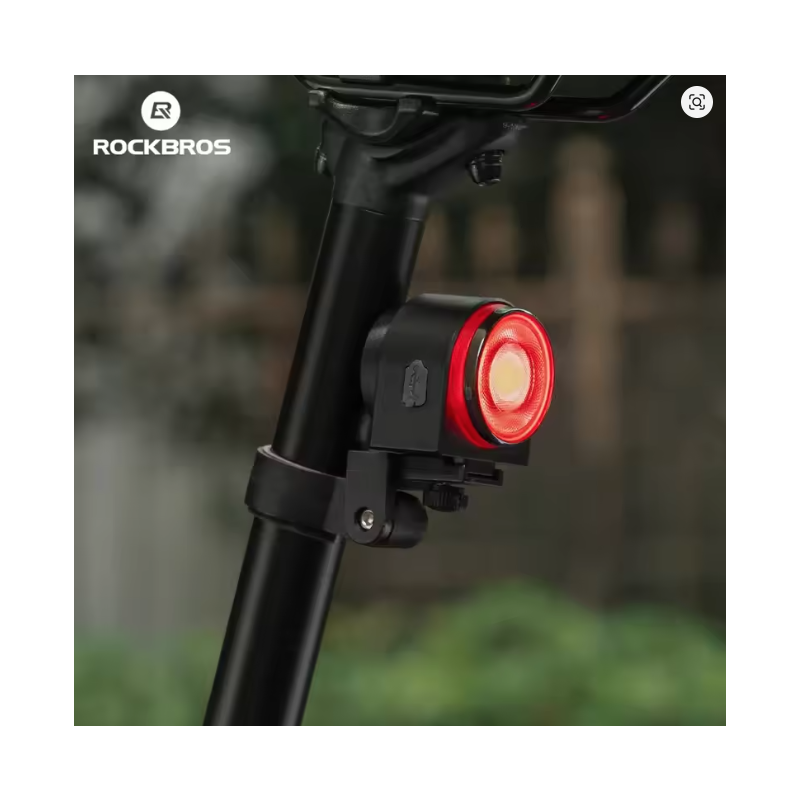 ROCKBROS A8 PRO Remote Control Bicycle Tail Light + Horn Brake Sensing Alarm Taillight IPX5 Bicycle Rear Light Electronic Bike Bell