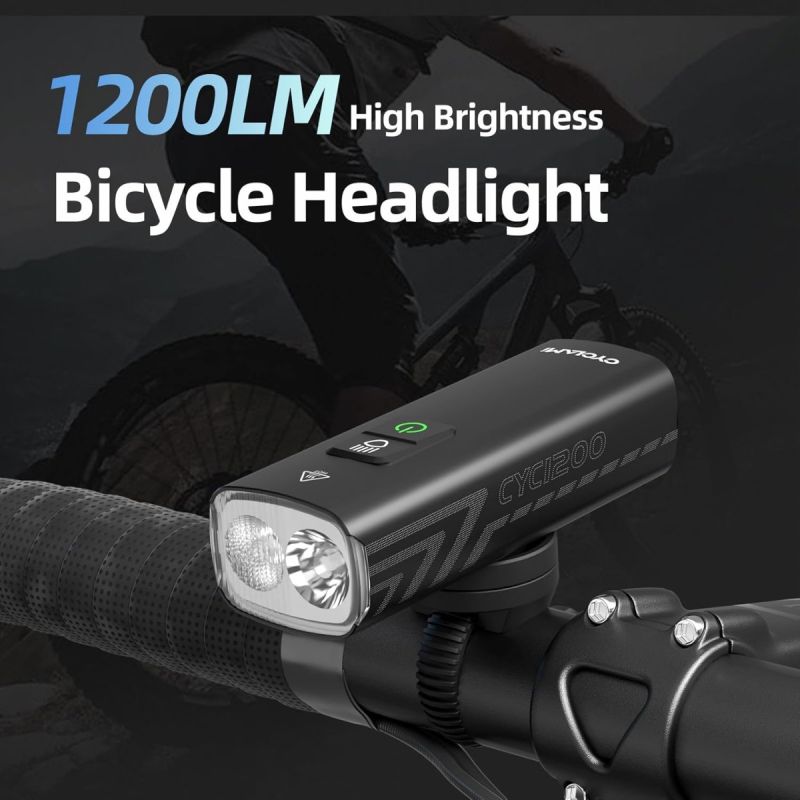 CYCLAMI Bike Headlight 2000 Lumens Bicycle light Handlebar Type-C MTB BIKE light BR2000 Front Lamp Light 