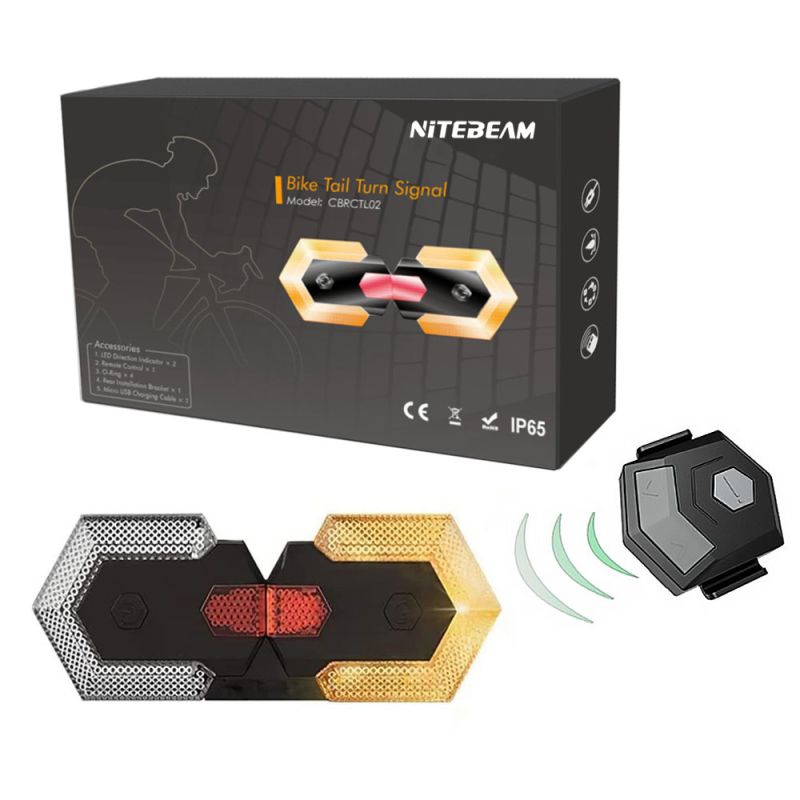 Bicycle Turn Signal Front or Rear with Wireless Remote Control, Bike Tail Light, Direction Indicator