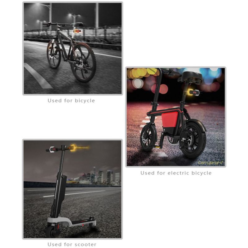 CBX4 Fahrrad Blinker Set vorne und hinten mit kabelloser Fernbedienung und 120dB Hupe, LED Richtungsanzeiger IPX6 Wasserdicht, USB Aufladbar Fahrradlicht für E-Bike & Fahrrad