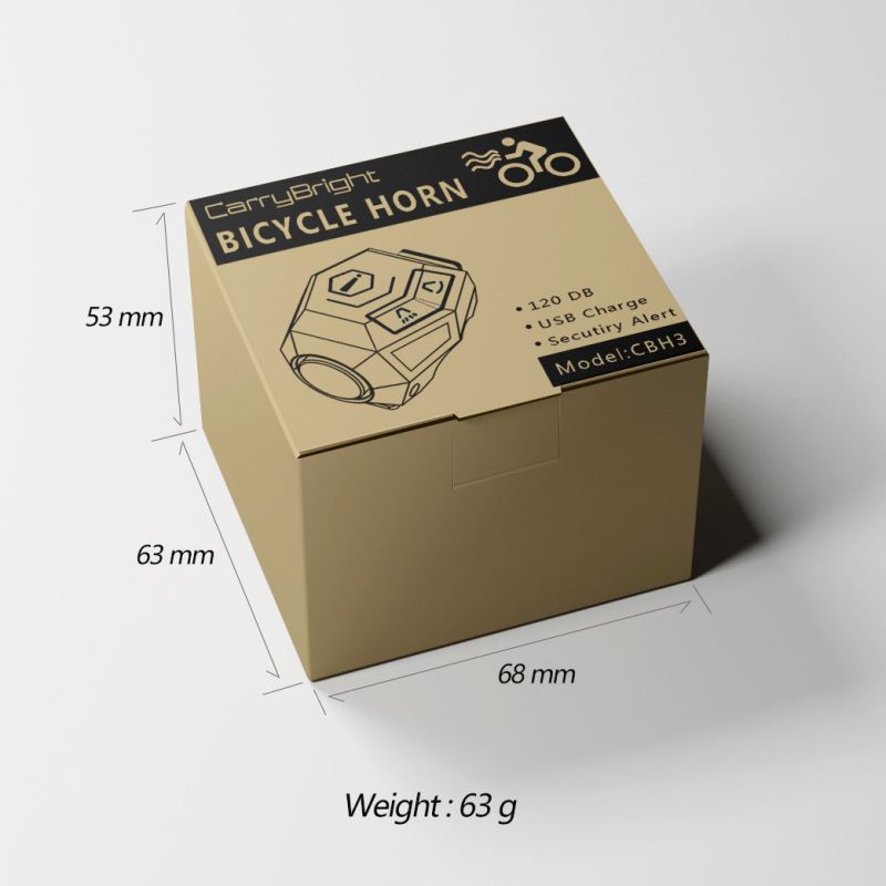 Bicycle Horn with 120DB, Lightweight Electronic Bike Horn, USB Charge SecutiryAlert