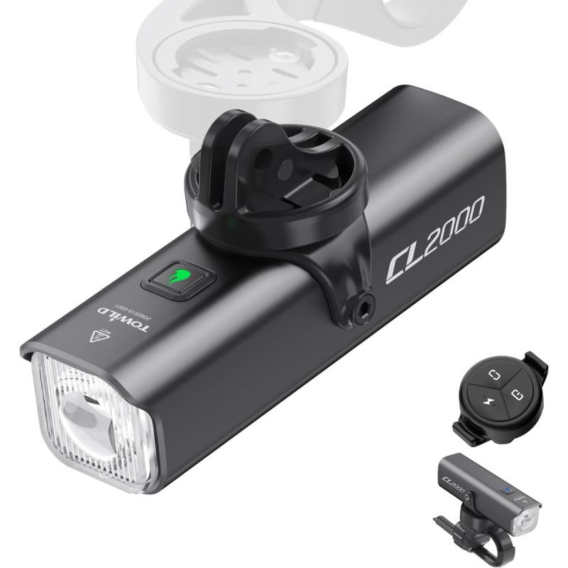 TOWILD CL2000 Bicycle Light With Cut-off Line Beam 2000LM Rechargeable 5000mAh Led Bike Front Lights IPX6 MTB Cycling Headlights