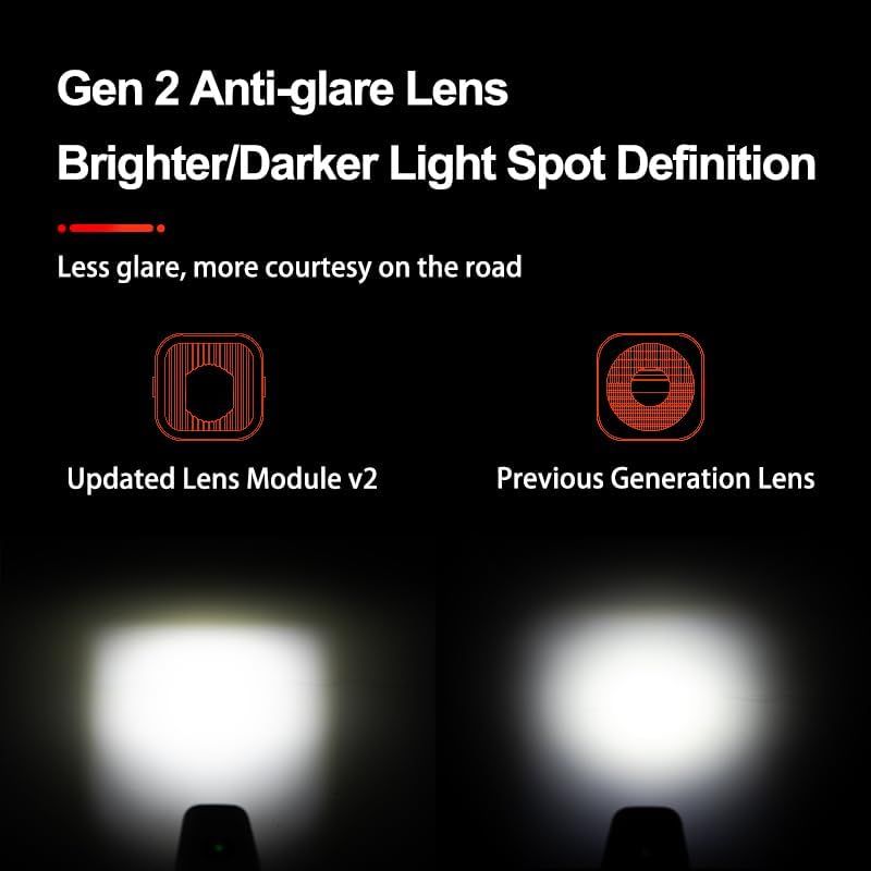 TOWILD CL2000 Bicycle Light With Cut-off Line Beam 2000LM Rechargeable 5000mAh Led Bike Front Lights IPX6 MTB Cycling Headlights