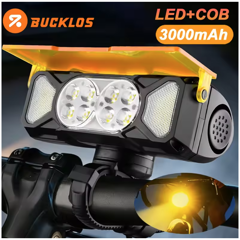 Bike Light with Horn 3000mAh Road Bike Front Light 2000LM MTB Head Lights Waterpoof Cycling Bicycle Safety Lamp