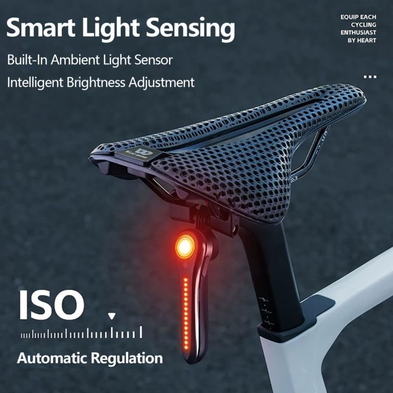Bike Tail Light Smart Bicycle Taillight for Night Riding