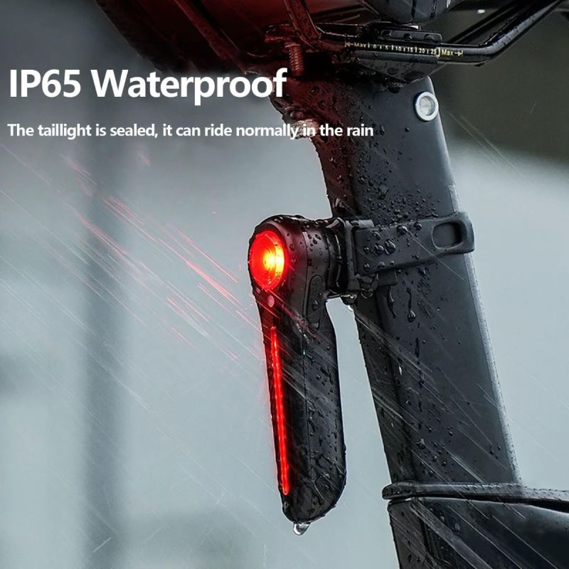 Bike Tail Light Smart Bicycle Taillight for Night Riding