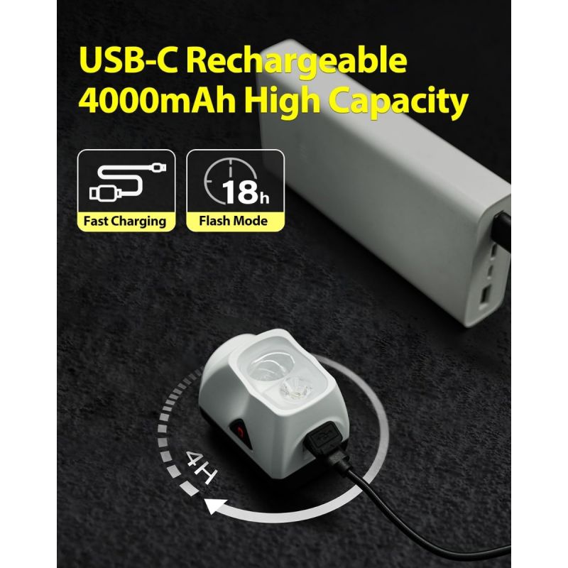 TOWILD DL1700 Bicycle Light With Cut-Off Line Beam1900LM Rechargeable Bike Front Light Mtb Cycling Headlights