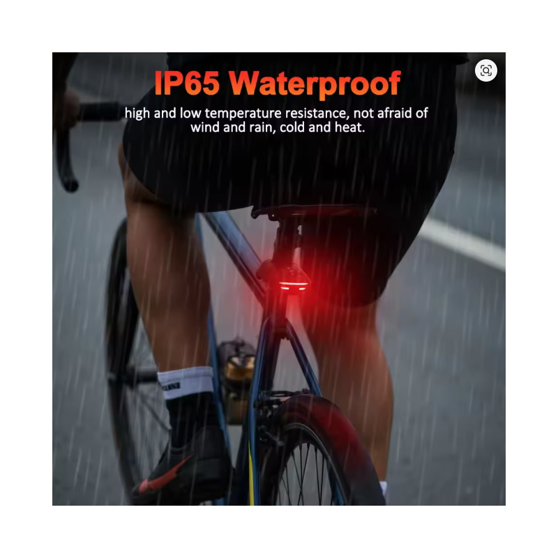Bicycle Password Anti-theft Alarm Taillight 105dB Loud Burglar Alarm IPX6 Waterproof 4 Lighting Mode Bike Brake Warning Light