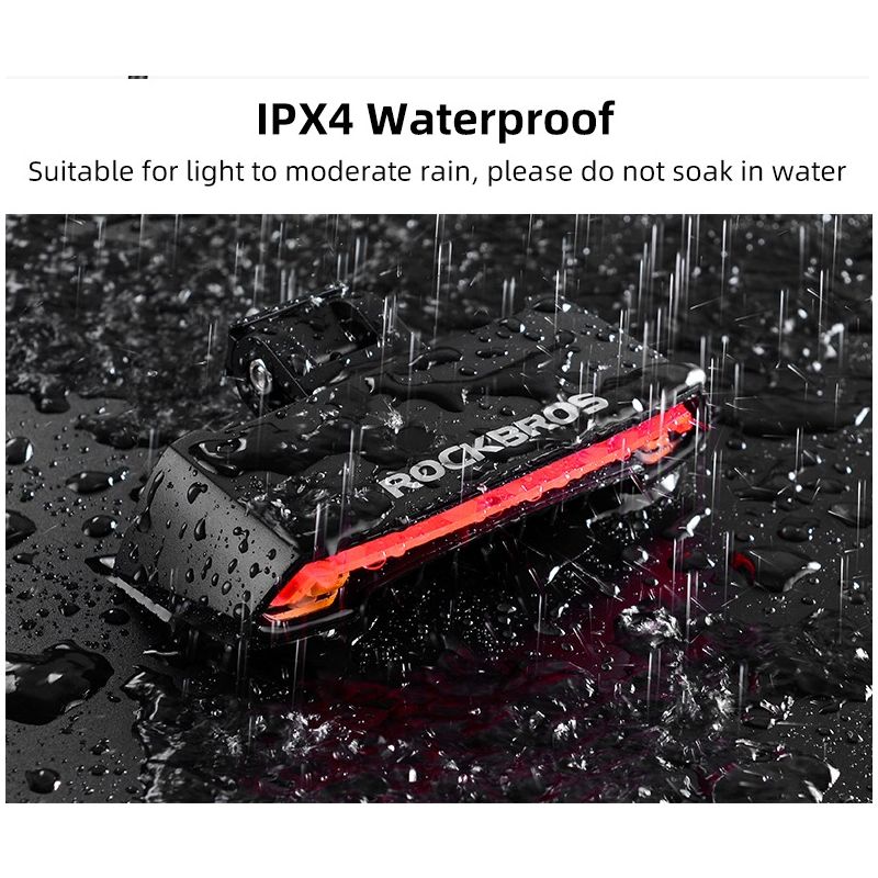 ROCKBROS LKWD-R1 Turn Signal Light with Remote Control, Steering Laser Light, Smart Wireless Bike Light 