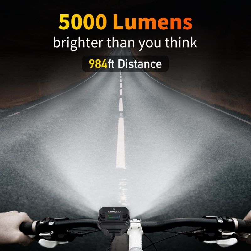 Mountain Bike Light, Bicycle Light Front 5000Lumen Bike Light 20000mAh Waterproof USB Charging MTB Road Cycling Lamp 