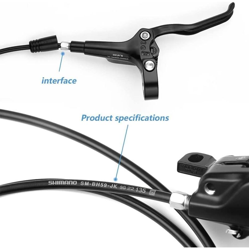 SHIMANO MT200 Hydraulic Disc Brake Set Front 800mm and Rear 1450mm BR-BL-MT200 Hydraulic Disc Brake Set Front and Rear