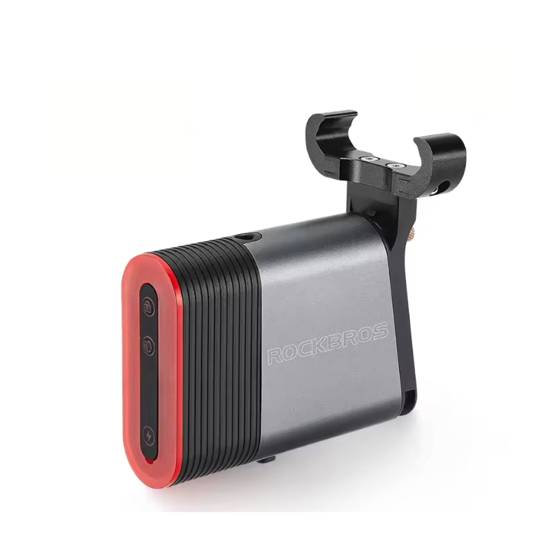 ROCKBROS Bicycle Tail Light With Lock Smart Brake Sensing Safety Warning IPX6 Waterproof Type-C Charging Cycling Rear Light 