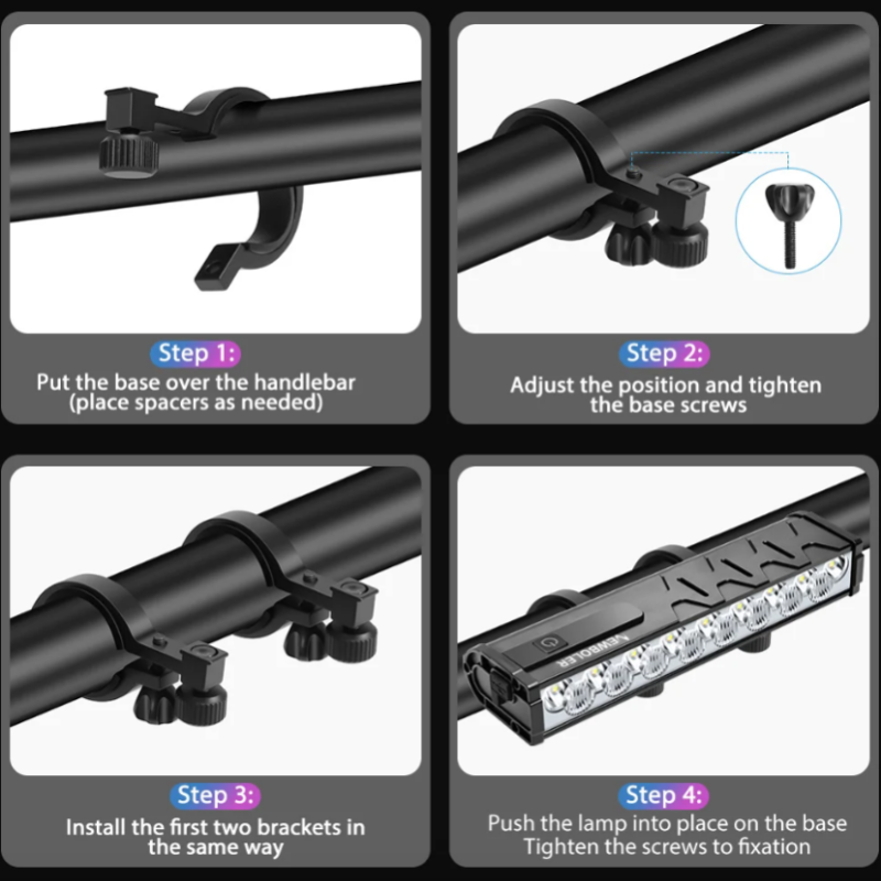 NITEBEAM 10000 Lumen Bike Light Front Super Bright USB Rechargeable IPX6 Waterproof Headlight for MTB Road Cycling