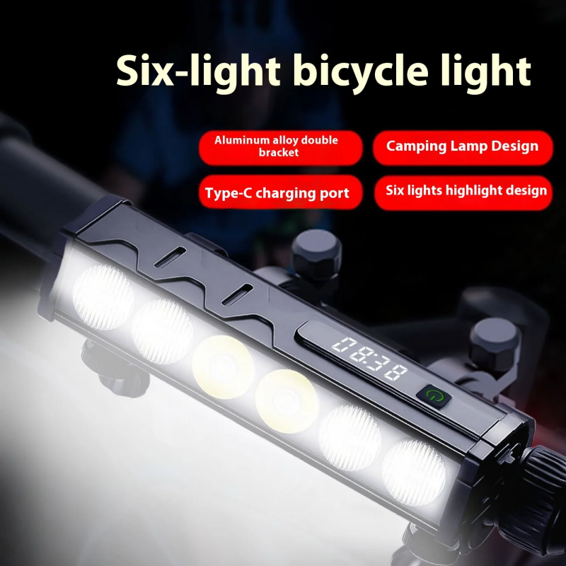4000 Lumen Bike Headlight Super Bright IPX6 Waterproof 5000mAh USB-C Rechargeable Bicycle Front Light Aluminum Alloy Cycling Headlight for MTB Road Night Riding