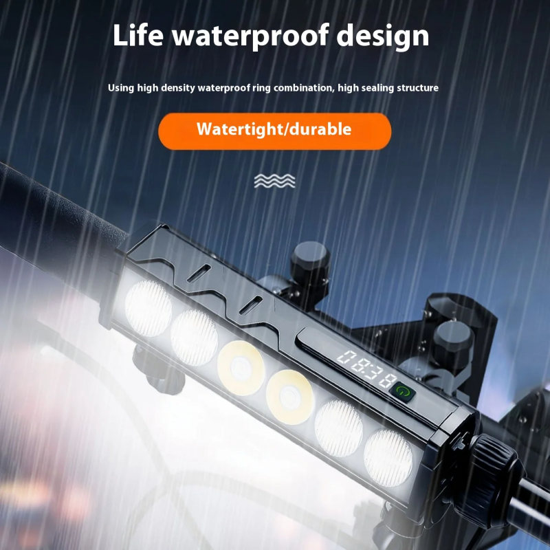 4000 Lumen Bike Headlight Super Bright IPX6 Waterproof 5000mAh USB-C Rechargeable Bicycle Front Light Aluminum Alloy Cycling Headlight for MTB Road Night Riding