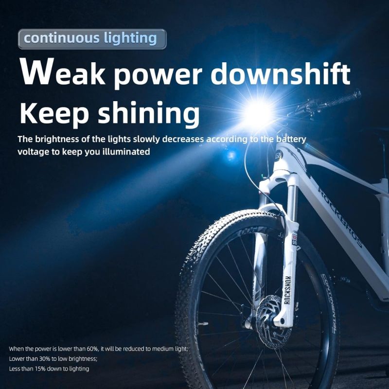 ROCKBROS RHL600 Bike Head Light High-Capacity Rechargeable Bike Front Light 