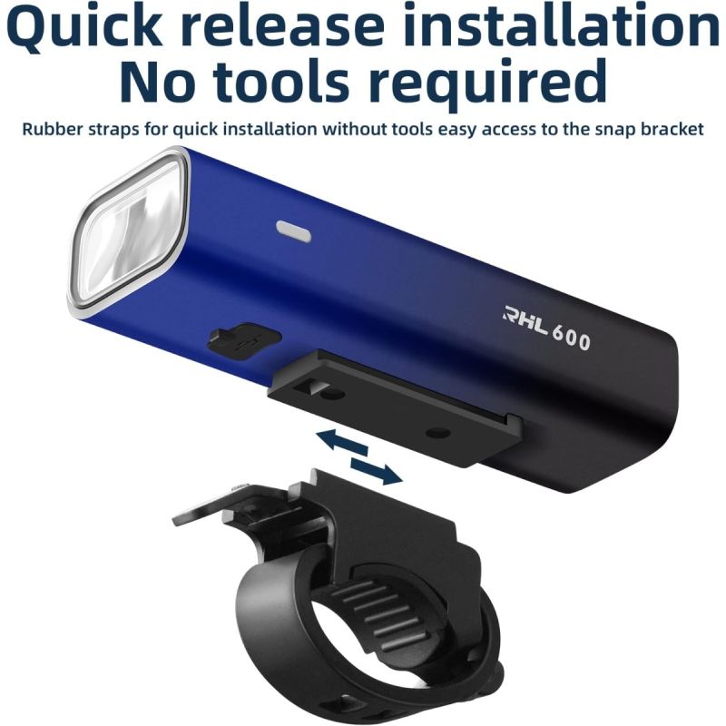 ROCKBROS RHL600 Bike Head Light High-Capacity Rechargeable Bike Front Light 