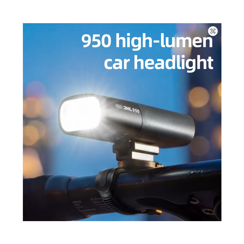 ROCKBROS RHL950 Bike Headlight 3000mAh USB Rechargeable bicycle Light 