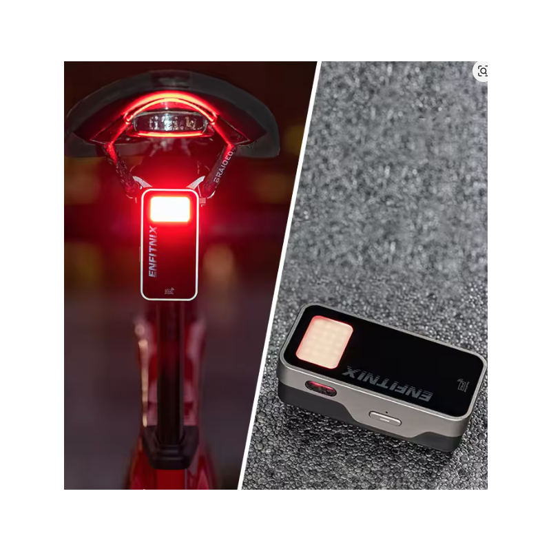ENFITNIX RR01 Smart Radar Tail Light Bike Radar Tail Light Smart Rear Radar Taillight Brake Rechargeable USBSensing