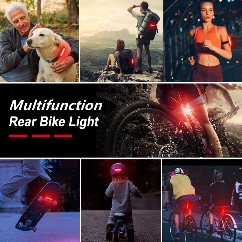 Bike Tail Light Rechargeable, Red LED Rear Bike Lights, Bicycle Laser Back Taillight Cycling Safety Warning Light, Bike Lights for Night Riding