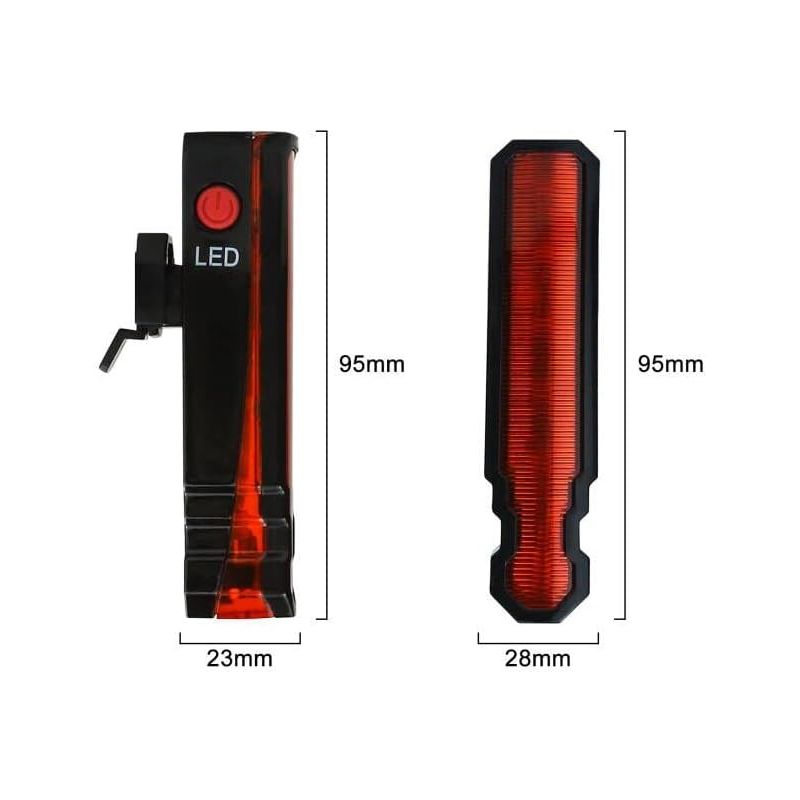 Bike Tail Light Rechargeable, Red LED Rear Bike Lights, Bicycle Laser Back Taillight Cycling Safety Warning Light, Bike Lights for Night Riding