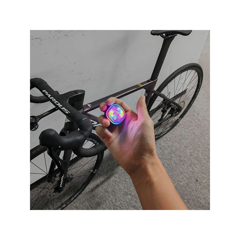 TL08 Smart Bike Tail Light Customizable LED with Brake Sensing IPX6 Waterproof USB-C Rechargeable Rear Light for Road Mountain Cycling Safety