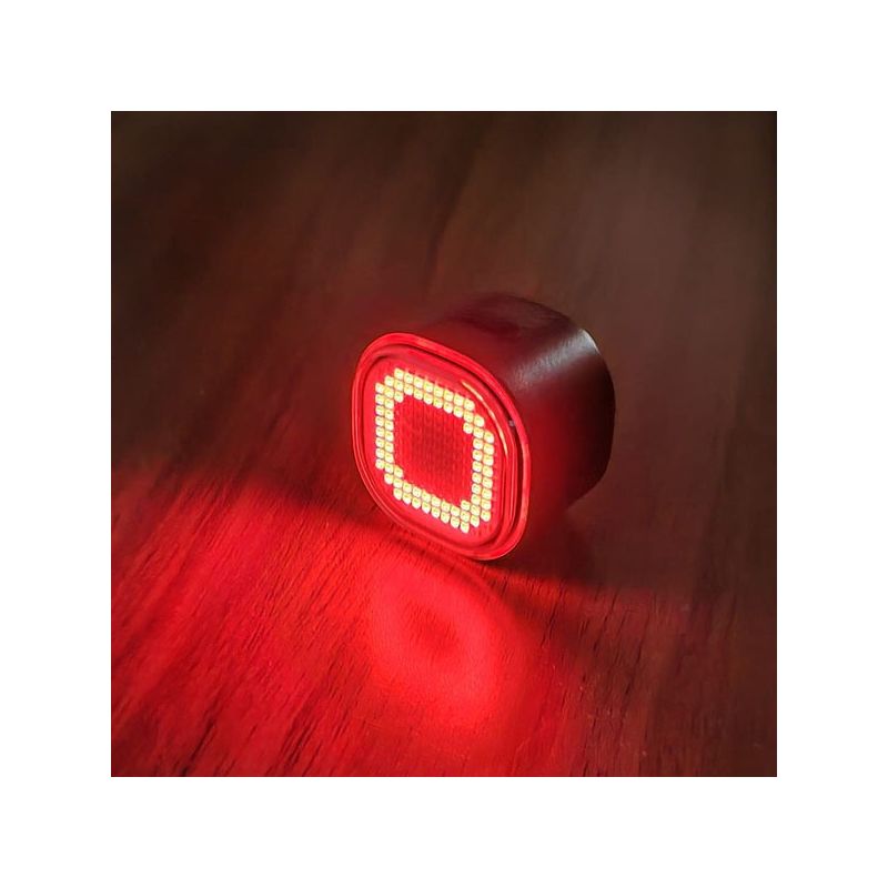 TL08 Smart Bike Tail Light Customizable LED with Brake Sensing IPX6 Waterproof USB-C Rechargeable Rear Light for Road Mountain Cycling Safety