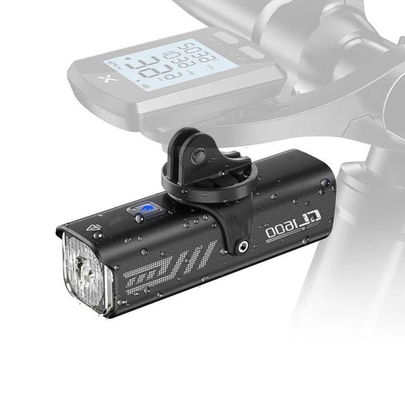 Bike Front Light with Wireless Remote - 1600 Lumens Ultra Bright - GoPro Base - Rechargeable 5000mAh Battery for All-night Safety & Visibility - Perfect for Cyclists!