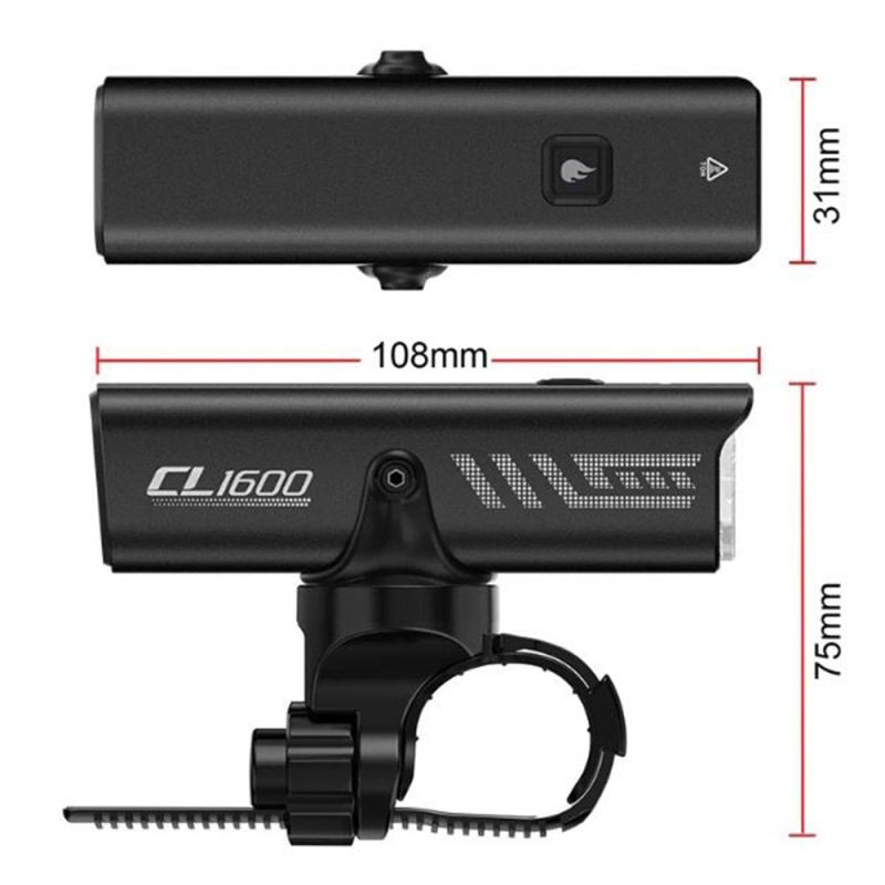 Bike Front Light with Wireless Remote - 1600 Lumens Ultra Bright - GoPro Base - Rechargeable 5000mAh Battery for All-night Safety & Visibility - Perfect for Cyclists!