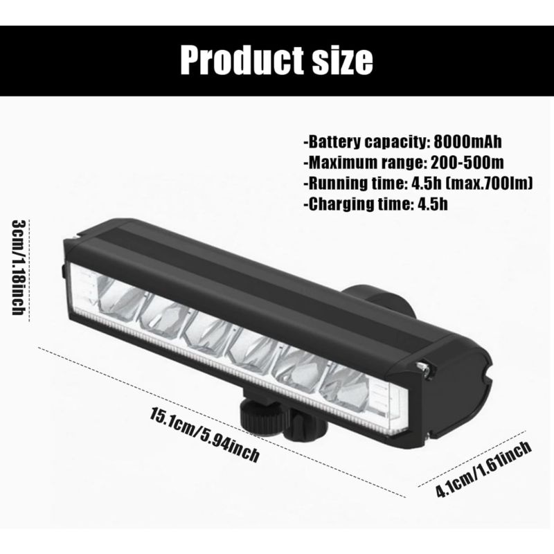 NITEBEAM LED Bike Light, USB Rechargeable Bicycle Headlight, Waterproof Bike Headlight, Waterproof Bike Headlight,Daytime Running Light,MTB Off-Road Cycling Commuting