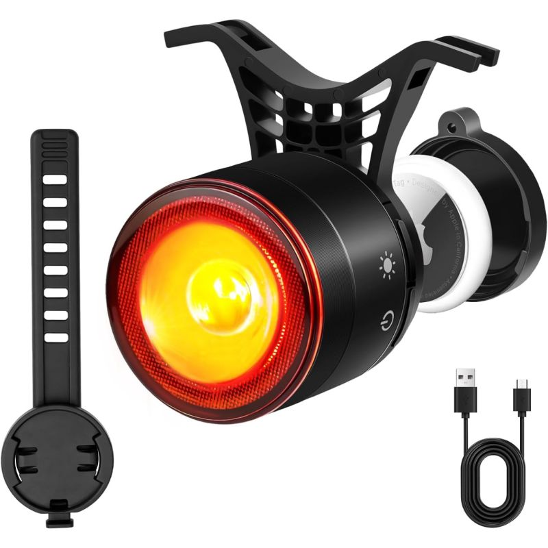 NiteBeam Bike Tail Light,USB-C Rechargeable Brake Sensing Bicycle Rear Light