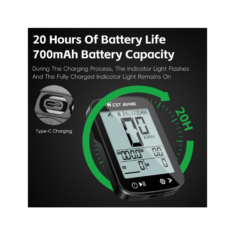 Bike Speedometer GPS Wireless Cycling Computer