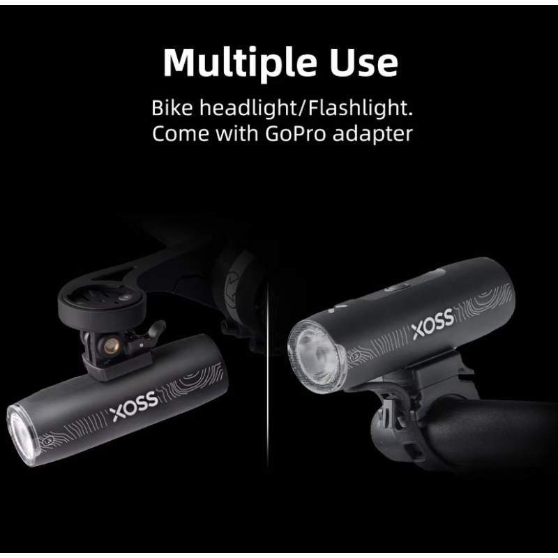 XOSS XL1200 Headlight 1200 Lm Bike Light Waterproof Rechargeable Front Lamp Bicycle Light Aluminum Ultralight Flashlight