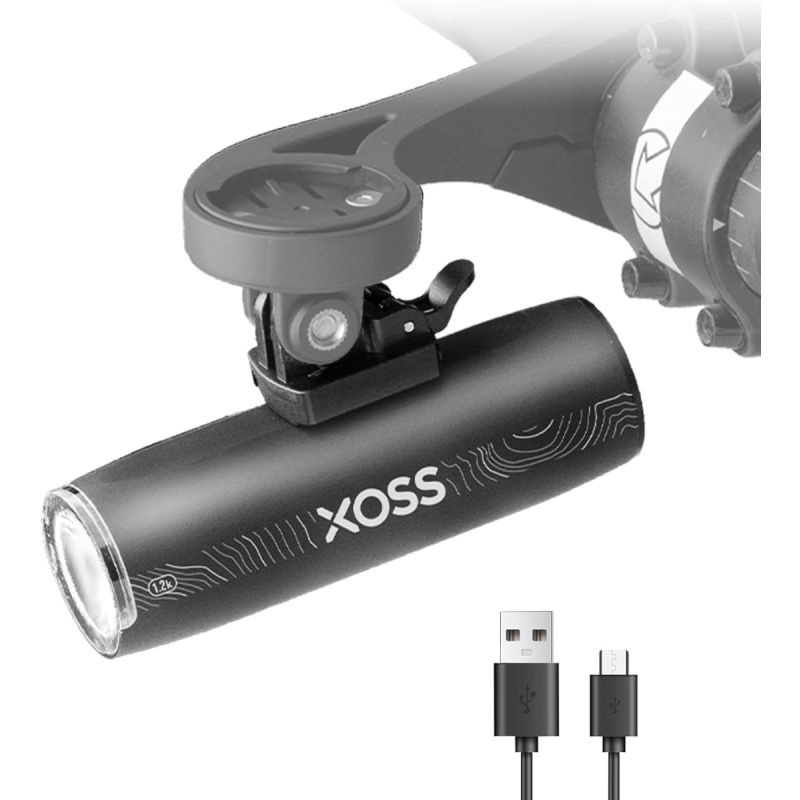 XOSS XL1200 Headlight 1200 Lm Bike Light Waterproof Rechargeable Front Lamp Bicycle Light Aluminum Ultralight Flashlight