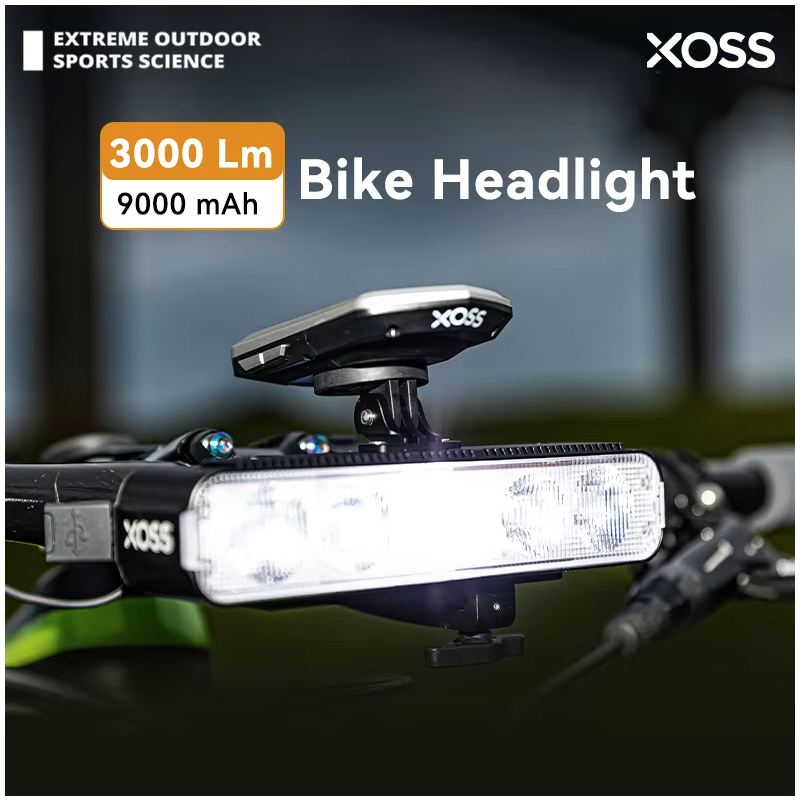 XOSS XL3000 Bike Light 3000Lm Bike Headlight Waterproof Type-C Rechargeable Bicycle Front Lamp