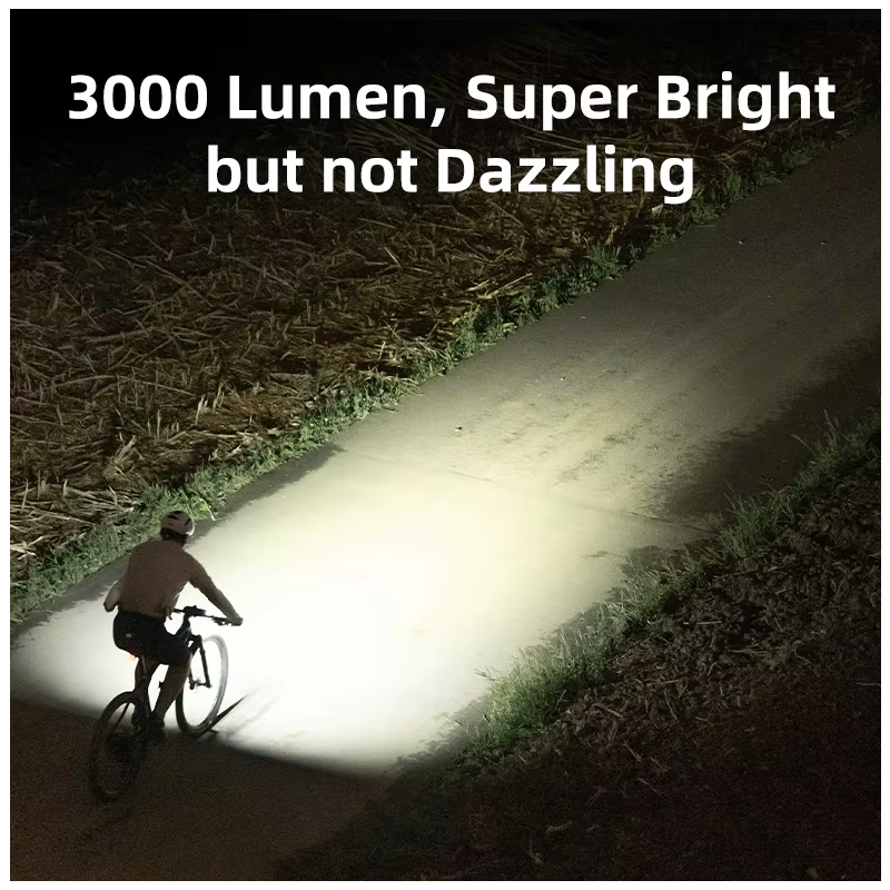 XOSS XL3000 Bike Light 3000Lm Bike Headlight Waterproof Type-C Rechargeable Bicycle Front Lamp