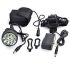 9xT6 Bicycle Front Light Ultra Bright MTB Bike Handlebar Flashlight With 9000mAh 8.4v Battery Pack Night Cycling LED Lamp