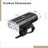 LED Bike Light USB Rechargeable Cycling Safety Front Lamp 2800LM High Brightness Bicycle light for Night Riding