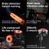 ROCKBROS Bike Handlebar End Plugs Light, Brake Sensing Rear Bike Light, Rechargeable Light for Bicycle