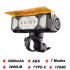 Bike Light with Horn 3000mAh Road Bike Front Light 2000LM MTB Head Lights Waterpoof Cycling Bicycle Safety Lamp