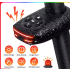 Bicycle Password Anti-theft Alarm Taillight 105dB Loud Burglar Alarm IPX6 Waterproof 4 Lighting Mode Bike Brake Warning Light